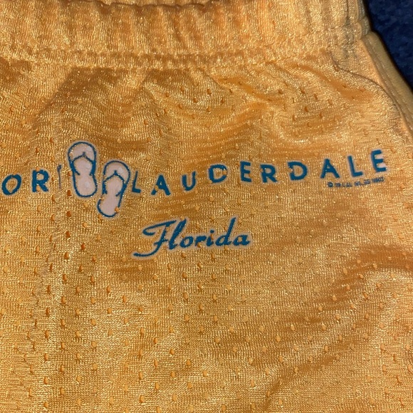 Wings Exist Beach store Beach shorts yellow athletic mesh Ft. Lauderdale Florida - Picture 1 of 11